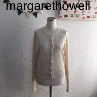 マーガレットハウエル(MARGARET HOWELL)のmargarethowellマーガレットハウエル麻カーディガン☆ほぼ未使用☆2(カーディガン)