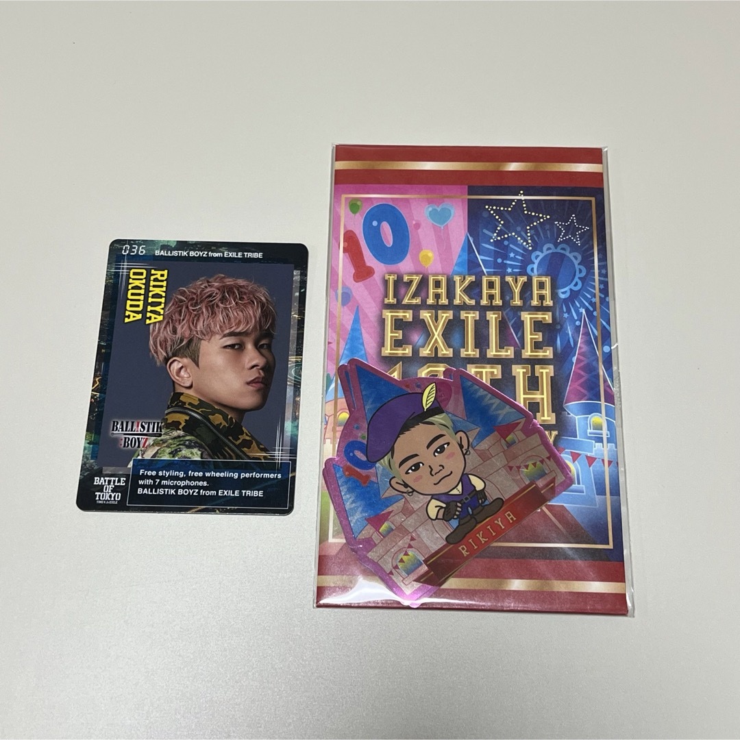 EXILE TRIBE(エグザイル トライブ)の奥田力也  BOTカード 千社札 エンタメ/ホビーのタレントグッズ(男性タレント)の商品写真