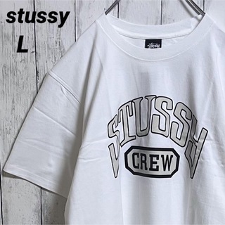 STUSSY - 【新品】ステューシー アーチロゴ ビッグロゴ Tシャツ L ホワイト