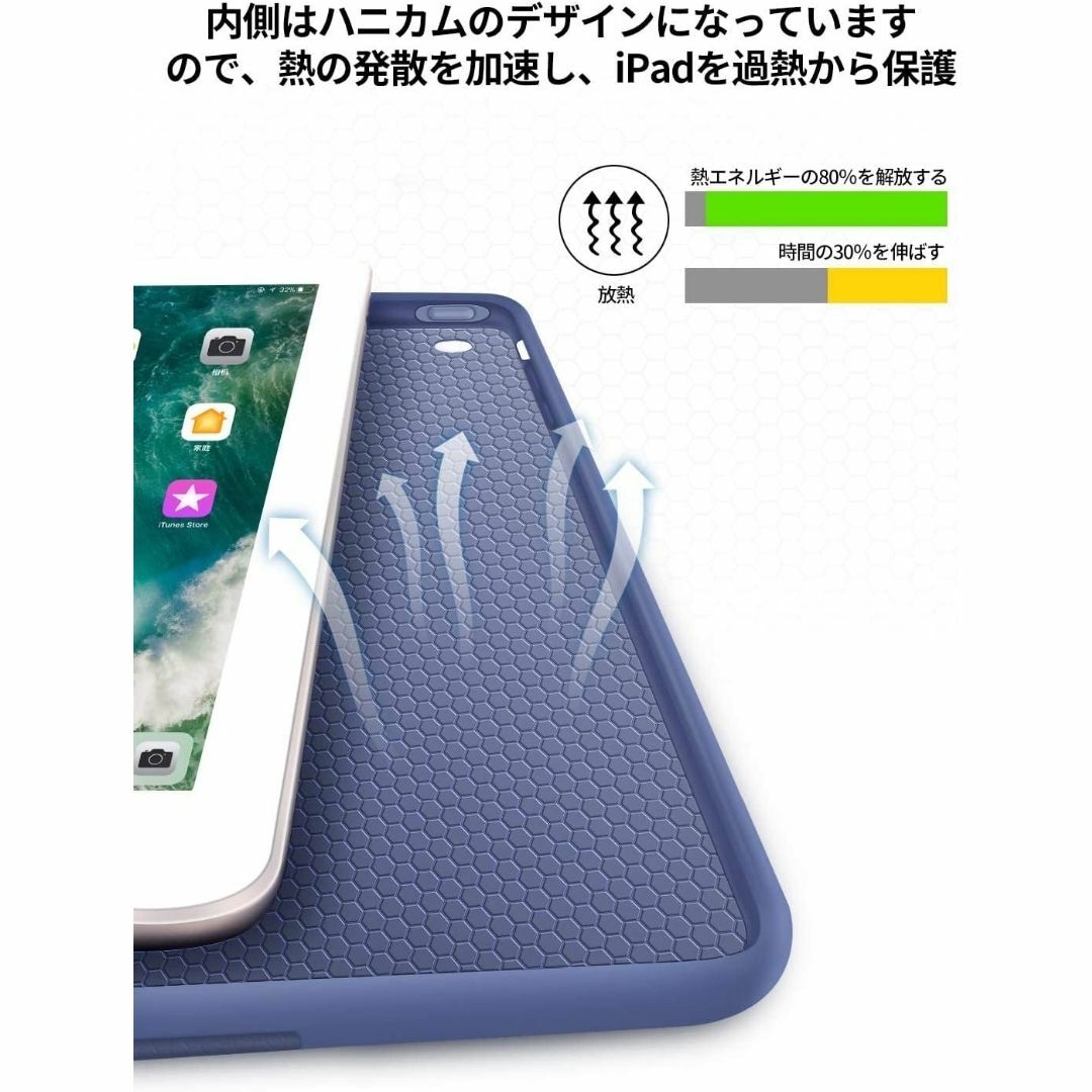 iPad Air ケース (第1世代) ソフトカバー オートスリープ機能 レッド スマホ/家電/カメラのスマホアクセサリー(iPadケース)の商品写真