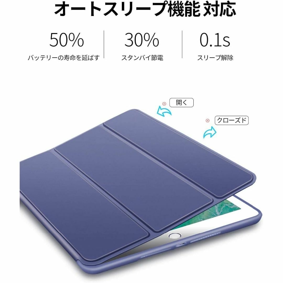 iPad Air ケース (第1世代) ソフトカバー オートスリープ機能 レッド スマホ/家電/カメラのスマホアクセサリー(iPadケース)の商品写真