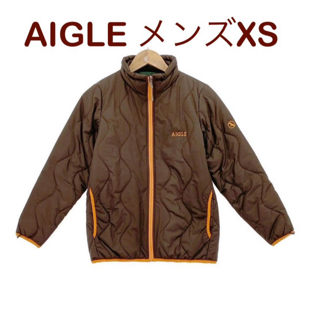 AIGLE(エーグル)のエーグル　中綿ジャケット　アウター　ダウン　メンズXS   ブラウン　AIGLE メンズのジャケット/アウター(ダウンジャケット)の商品写真