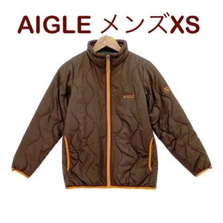 エーグル(AIGLE)のエーグル　中綿ジャケット　アウター　ダウン　メンズXS   ブラウン　AIGLE(ダウンジャケット)