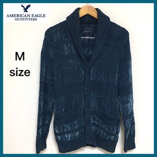 アメリカンイーグル(American Eagle)のAEO アメリカンイーグル メンズ　ニット　カーディガン　M（USサイズ）厚手(カーディガン)