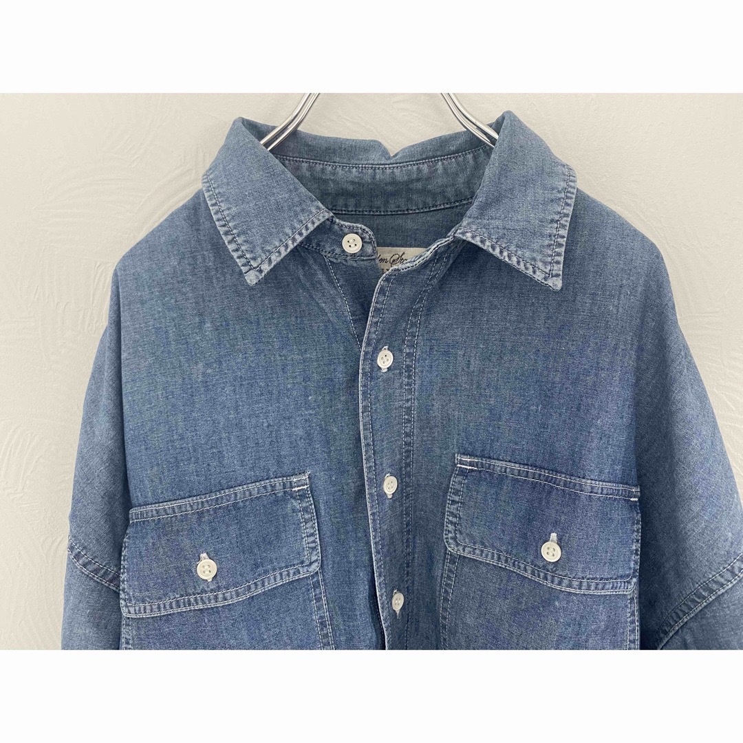 L'Appartement DEUXIEME CLASSE(アパルトモンドゥーズィエムクラス)のL'Appartement【レミレリーフ】Chambray Shirt　ブルー レディースのトップス(シャツ/ブラウス(長袖/七分))の商品写真