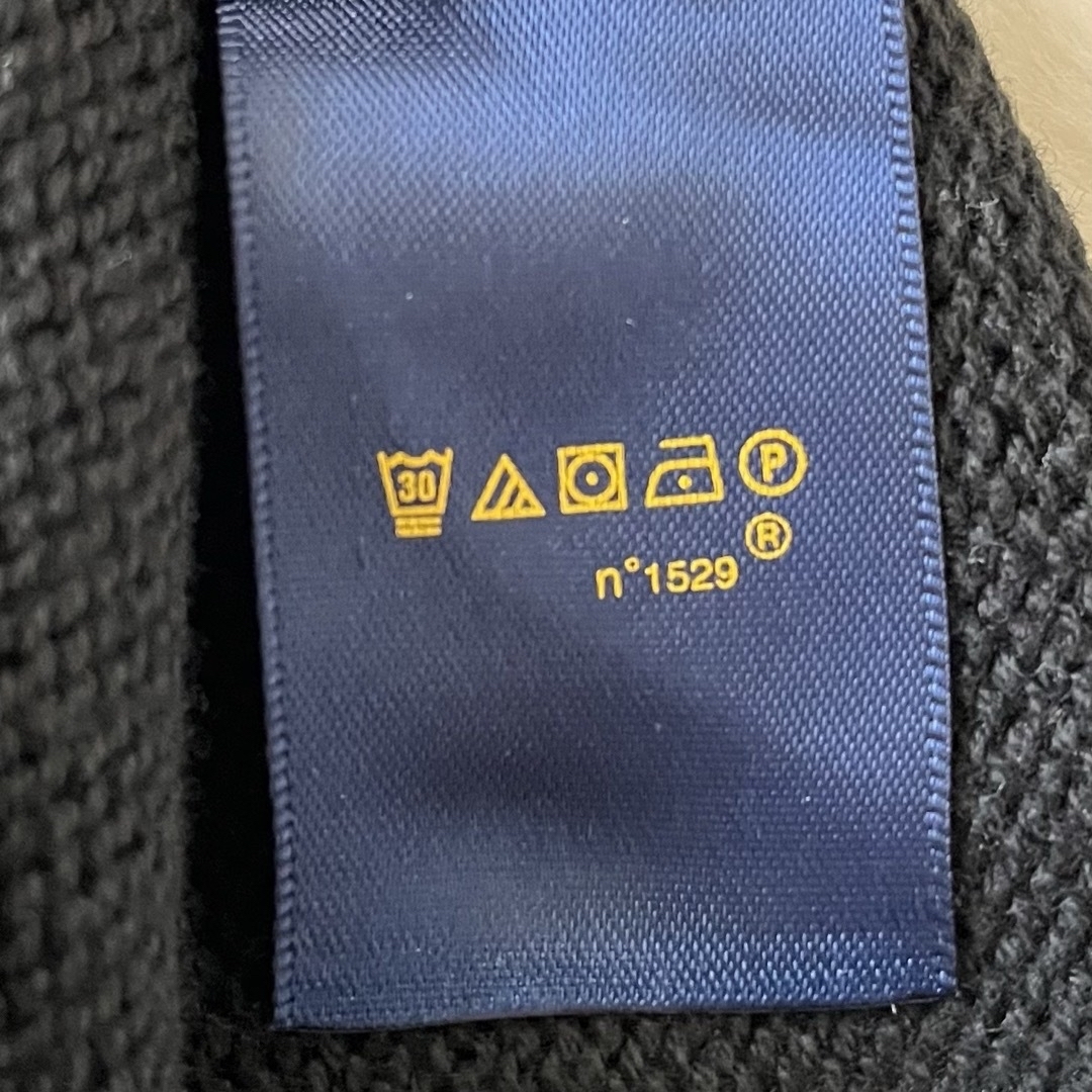 POLO RALPH LAUREN(ポロラルフローレン)の【美品】ポロラルフローレン　女の子　フード付きニットセーター　ブラック　XL キッズ/ベビー/マタニティのキッズ服女の子用(90cm~)(ニット)の商品写真