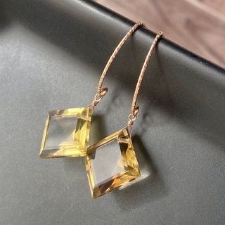 確認用ページ ビアクォーツ ジェムカット ピアス 14kgf(ピアス)