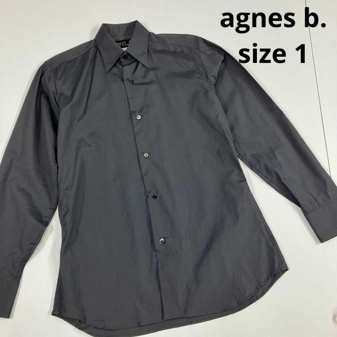 agnes b.(アニエスベー)のagnes b. アニエスベー　ドレスシャツ　グレー　古着　オールド メンズのトップス(シャツ)の商品写真