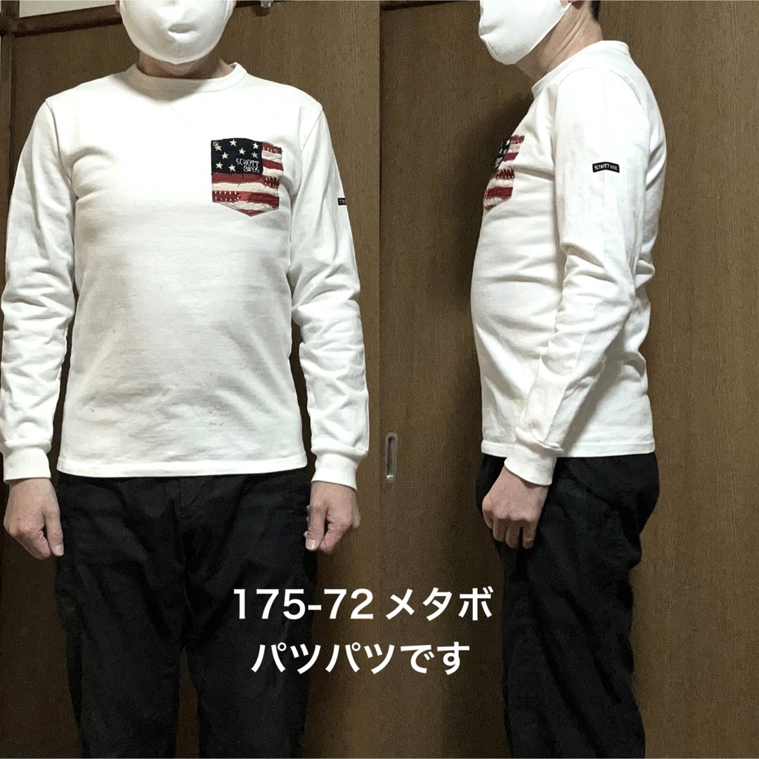 schott(ショット)の訳あり！厚手M！schott(ショット) 古着長袖ポケット付きTシャツ ロンT メンズのトップス(Tシャツ/カットソー(七分/長袖))の商品写真