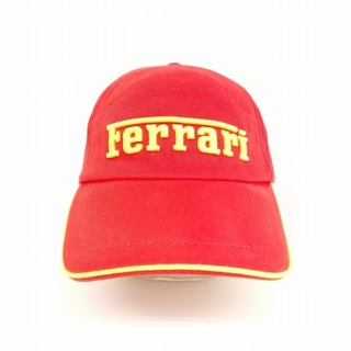 フェラーリ(Ferrari)の英字ロゴ キャップ 帽子 FREE レッド系(キャップ)
