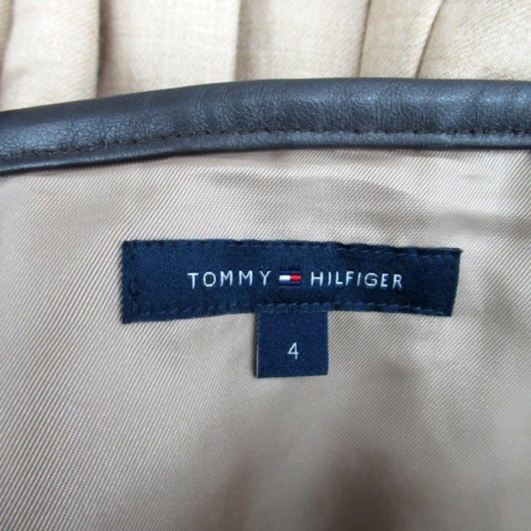 TOMMY HILFIGER(トミーヒルフィガー)のトミーヒルフィガー ラップスカート プリーツスカート ミニ丈 ウール 4 茶色 レディースのスカート(ミニスカート)の商品写真