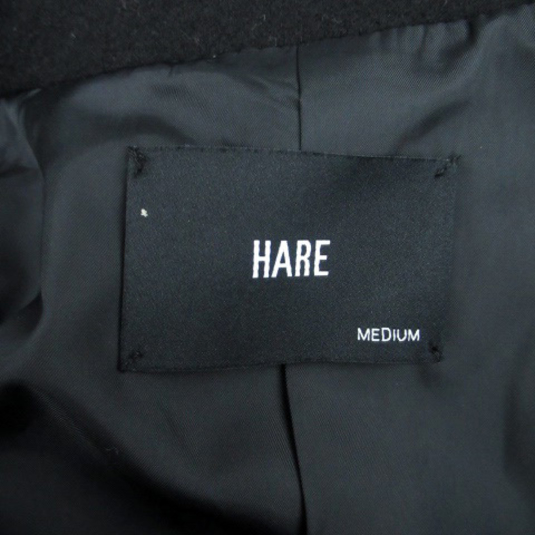 HARE(ハレ)のハレ チェスターコート ロング丈 ダブルボタン ウール オーバーサイズ M 黒 メンズのジャケット/アウター(その他)の商品写真
