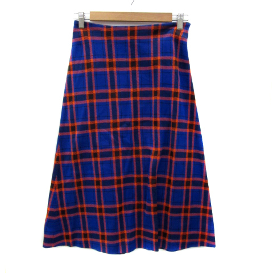 UNITED ARROWS(ユナイテッドアローズ)のユナイテッドアローズ グン ヨハンソン フレアスカート チェック柄 青 レディースのスカート(ロングスカート)の商品写真