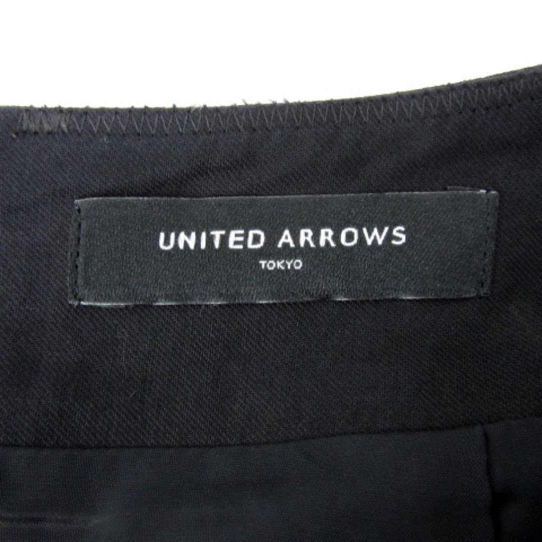 UNITED ARROWS(ユナイテッドアローズ)のユナイテッドアローズ タイトスカート ヘリンボーン柄 スリット ウール 40 黒 レディースのスカート(ひざ丈スカート)の商品写真