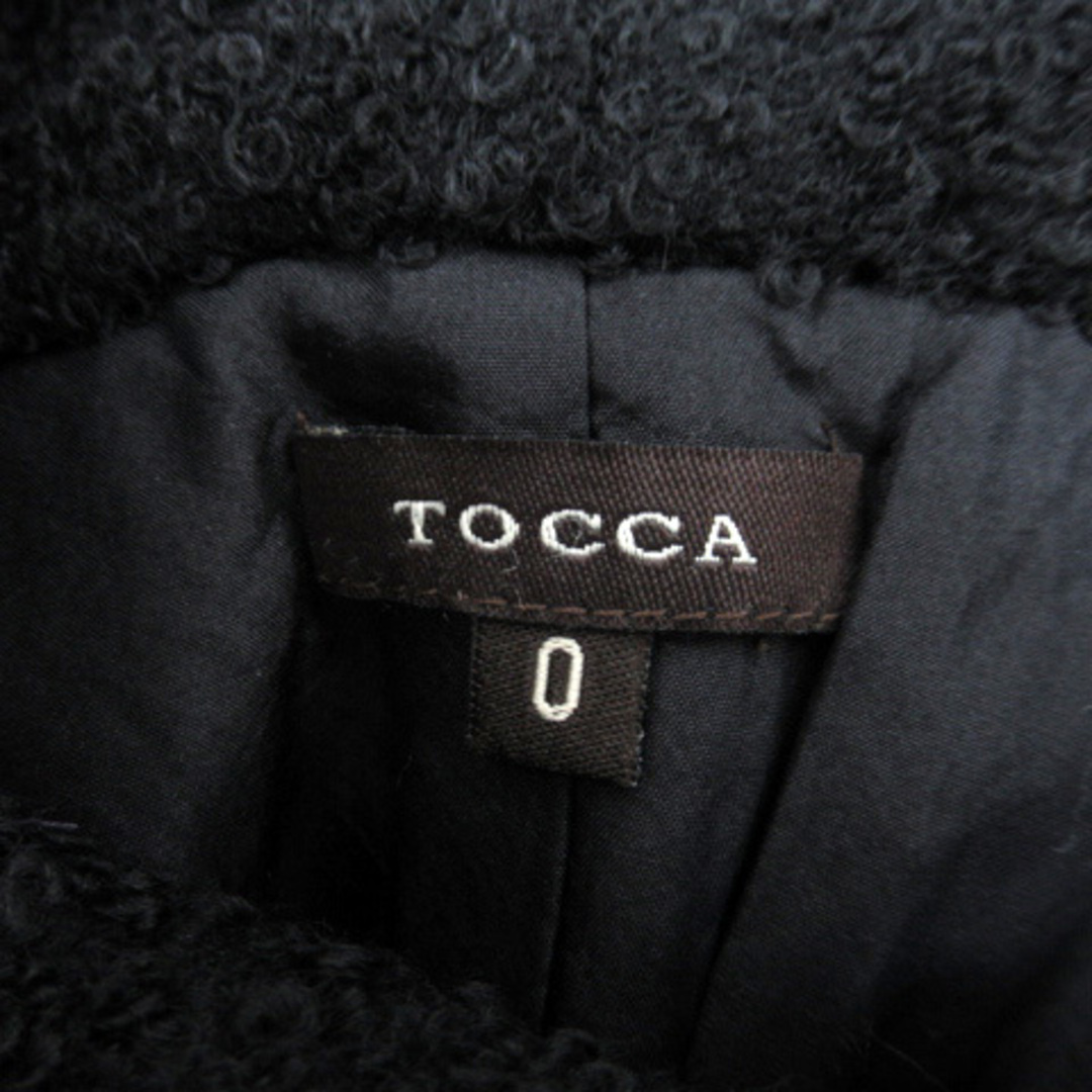 TOCCA(トッカ)のトッカ ワンピース ノースリーブ オフタートルネック ツイード ウール 1 黒 レディースのワンピース(ひざ丈ワンピース)の商品写真