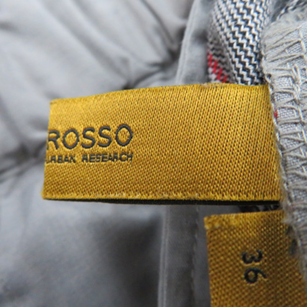 ROSSO(ロッソ)のロッソ アーバンリサーチ ワイドパンツ イージー グレンチェック柄 36 黒 レディースのパンツ(その他)の商品写真