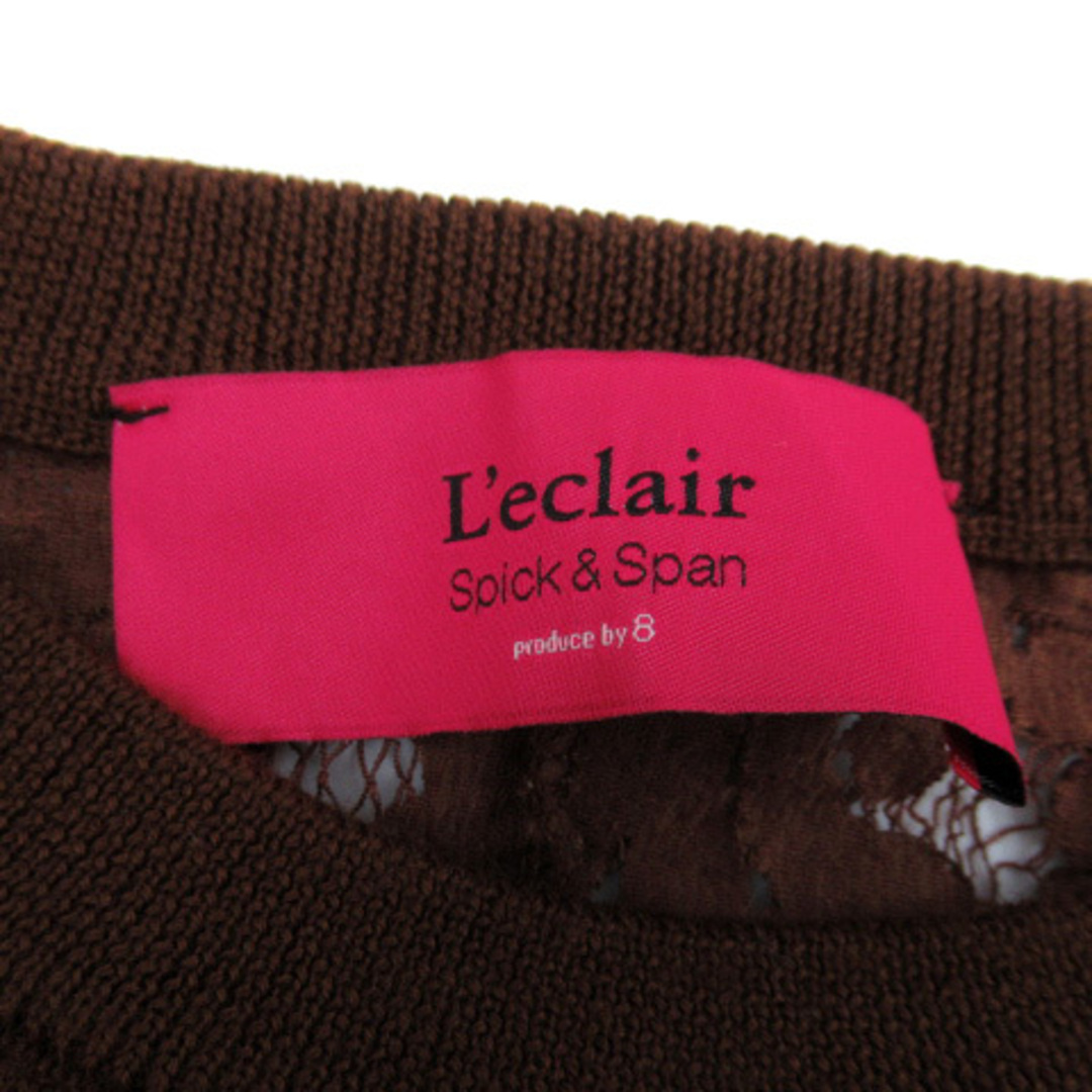 Spick & Span(スピックアンドスパン)のスピック&スパン Leclair ニットチュニック 長袖 レース シースルー レディースのトップス(チュニック)の商品写真