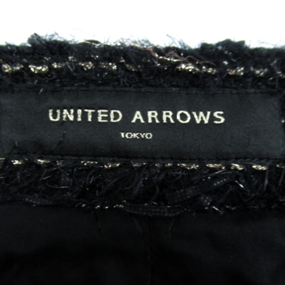 UNITED ARROWS(ユナイテッドアローズ)のユナイテッドアローズ ノーカラージャケット 七分袖 ツイード ボーダー柄 レディースのジャケット/アウター(その他)の商品写真