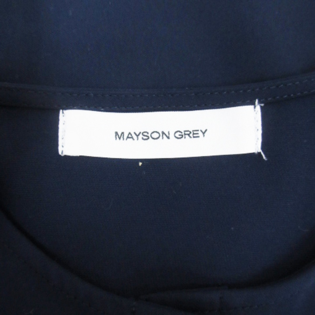 MAYSON GREY(メイソングレイ)のメイソングレイ ブラウス カットソー 長袖 ヘンリーネック 無地 2 紺 レディースのトップス(シャツ/ブラウス(長袖/七分))の商品写真