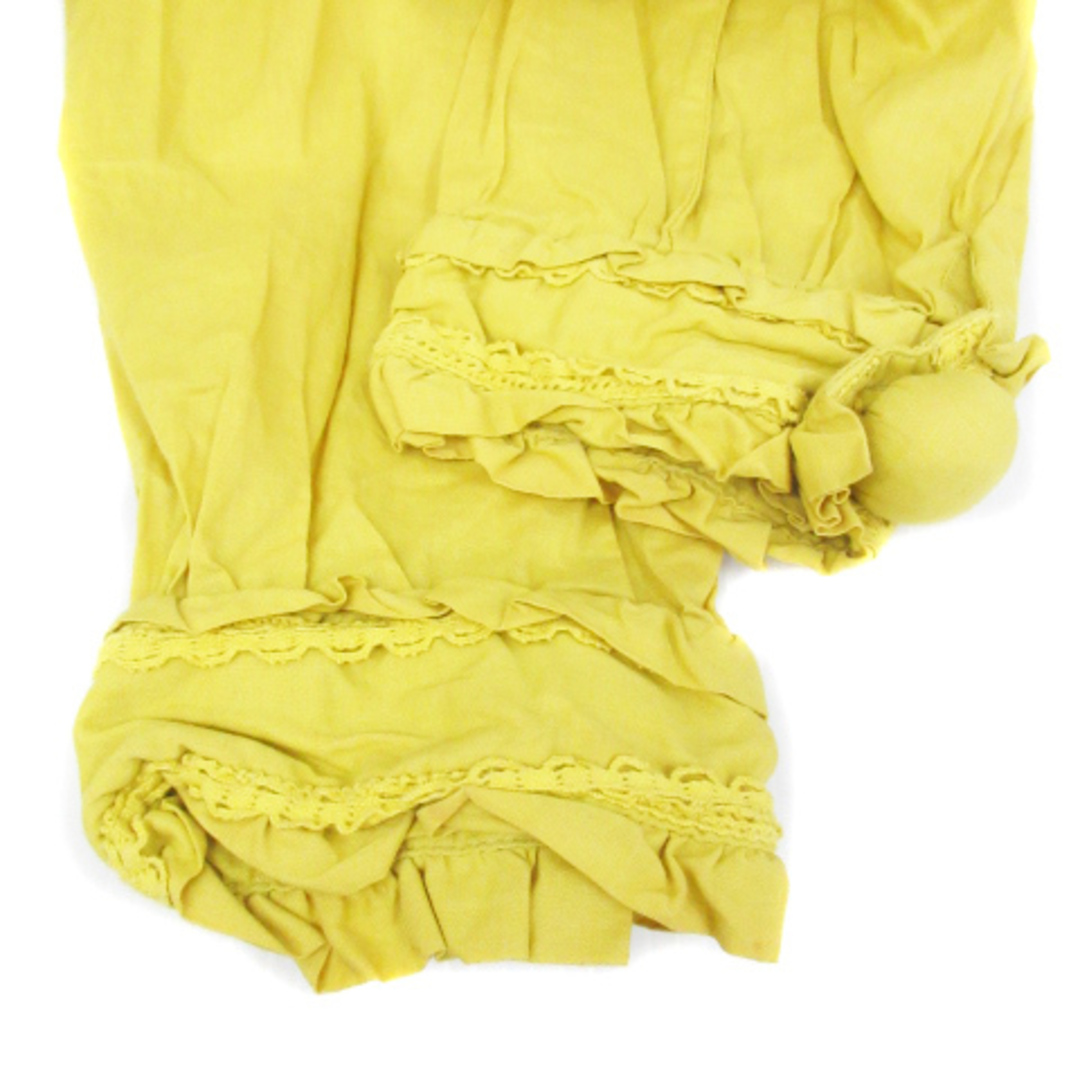 Ray BEAMS(レイビームス)のレイビームス シャツ ブラウス 長袖 スタンドカラー フリル 無地 F 黄色 レディースのトップス(シャツ/ブラウス(長袖/七分))の商品写真