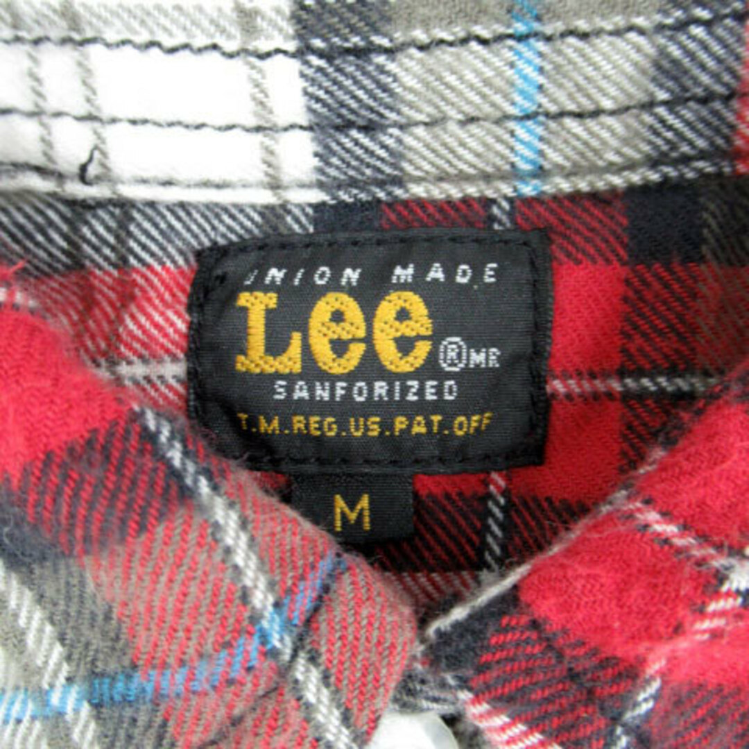 Lee(リー)のリー LEE カジュアルシャツ 長袖 チェック柄 M マルチカラー 赤 グレー メンズのトップス(シャツ)の商品写真