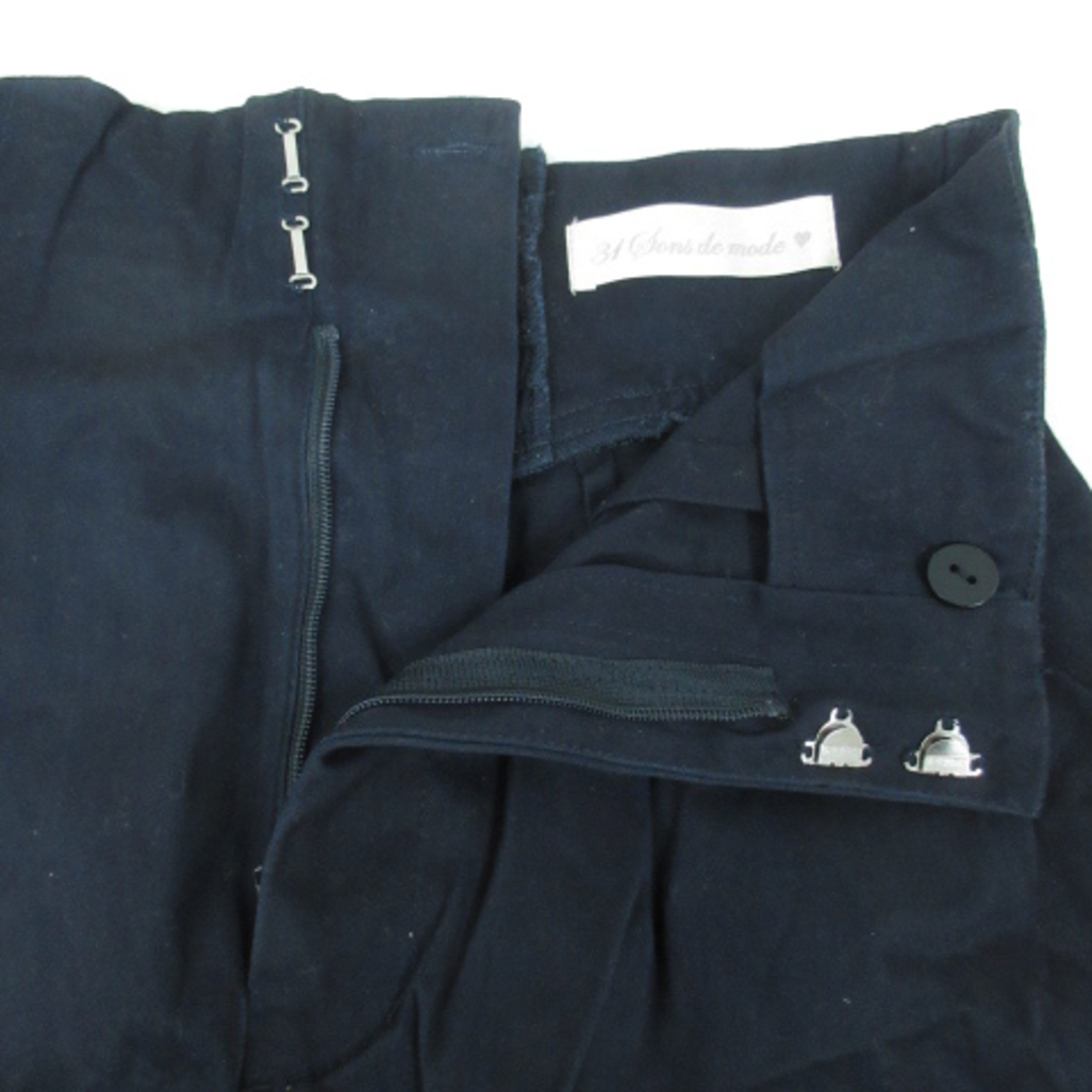 31 Sons de mode(トランテアンソンドゥモード)のトランテアン ソン ドゥ モード キュロット ショートパンツ 短パン 36 紺 レディースのパンツ(キュロット)の商品写真