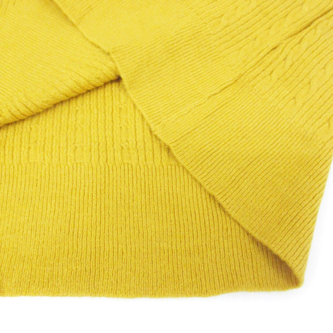 moussy(マウジー)のマウジー ニット カットソー 長袖 タートルネック ケーブル編み F 黄色 レディースのトップス(ニット/セーター)の商品写真