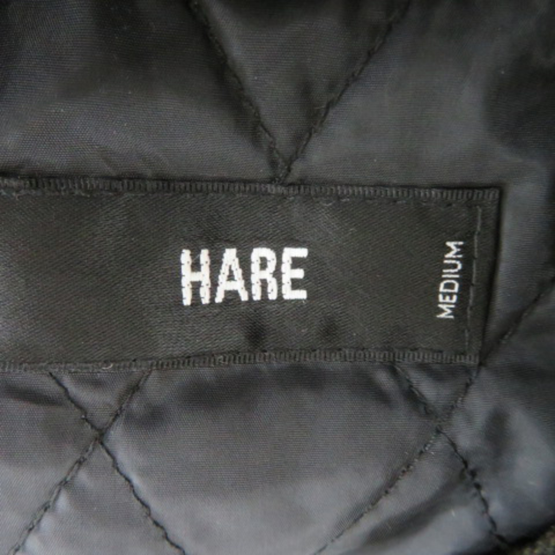 HARE(ハレ)のハレ 中綿ジャケット ミドル丈 ステンカラー チェック柄 ウール混 メンズのジャケット/アウター(その他)の商品写真