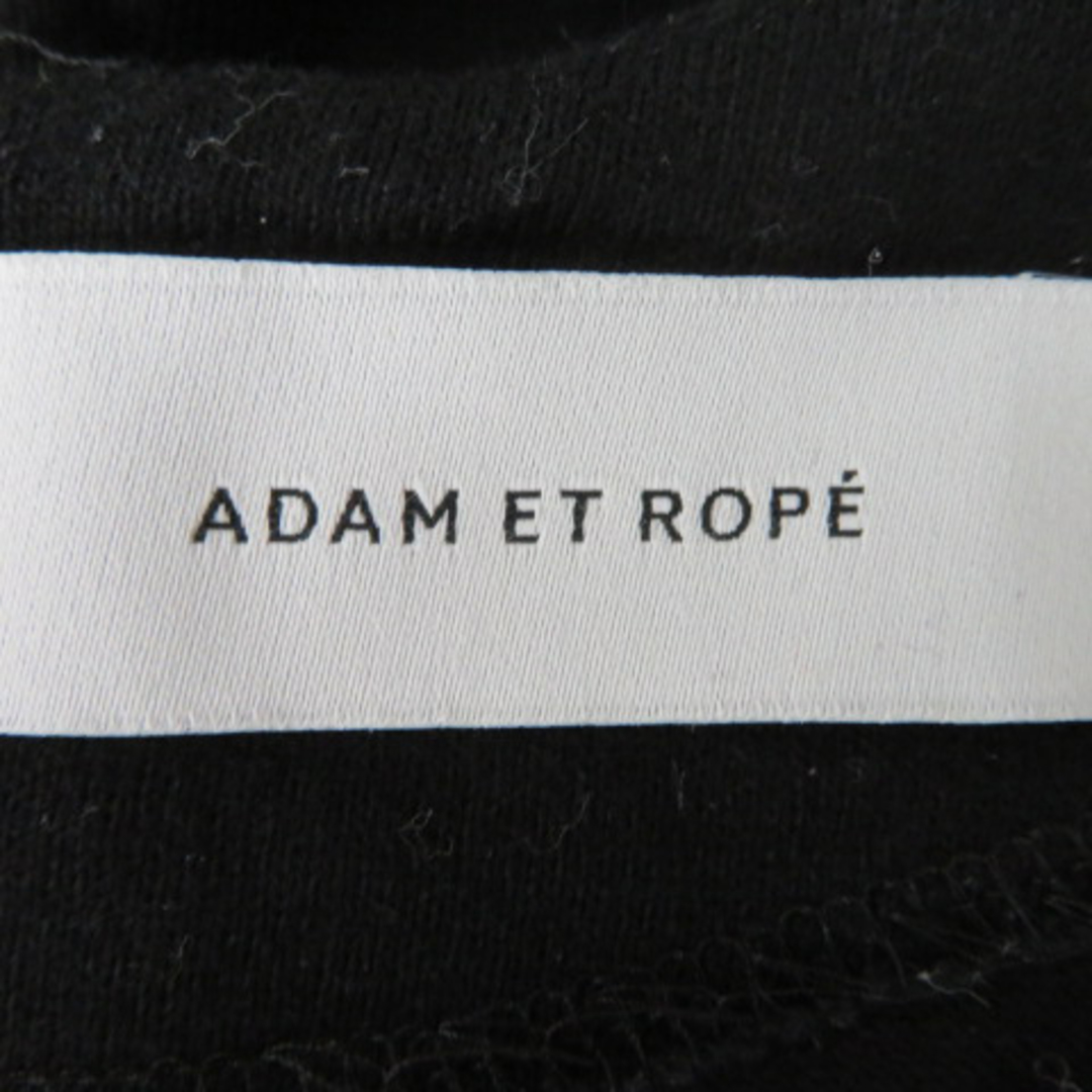 Adam et Rope'(アダムエロぺ)のアダムエロペ カットソー 長袖 ラウンドネック 無地 38 黒 ブラック レディースのトップス(カットソー(長袖/七分))の商品写真