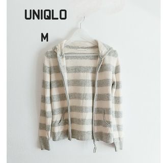 ユニクロ(UNIQLO)の◆UNIQLO ユニクロ◆ボーダー ニットパーカー パーカー  M(パーカー)