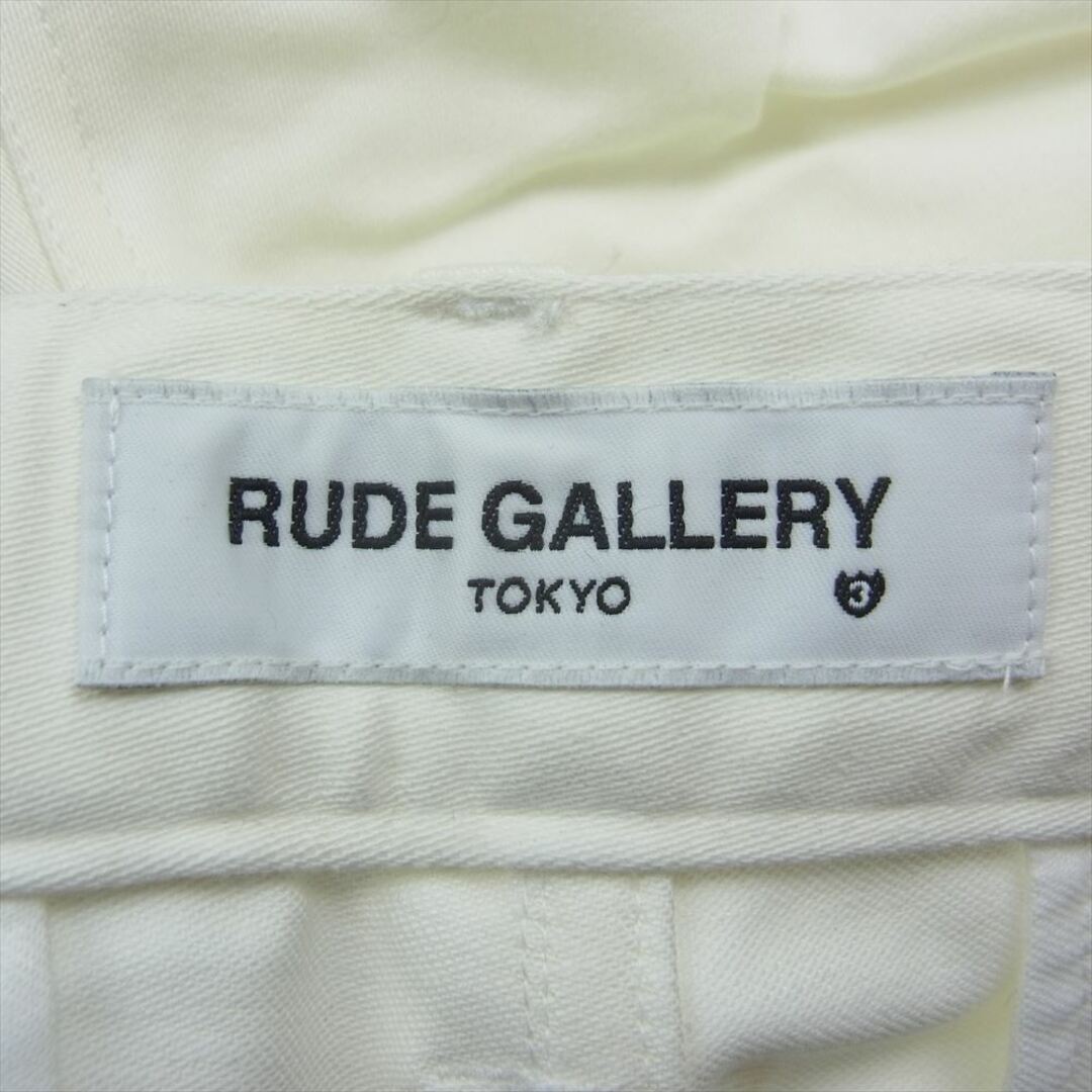 RUDE GALLERY(ルードギャラリー)のRUDE GALLERY ルードギャラリー 68042-3 ジップ ボンテージ パンツ ホワイト系 M【新古品】【未使用】【中古】 メンズのパンツ(その他)の商品写真