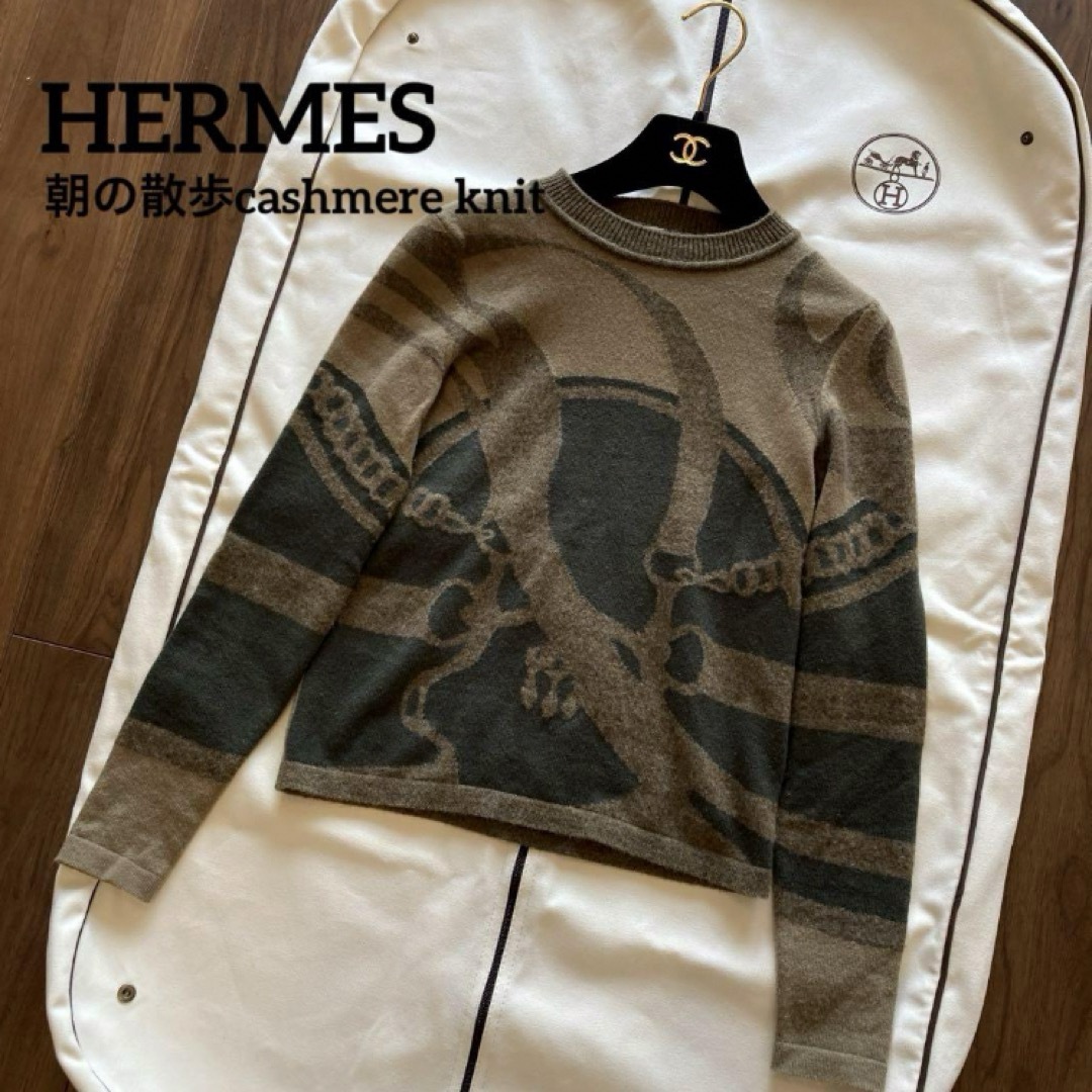 Hermes(エルメス)のHERMES　カシミヤニット　朝の散歩　カシミヤ100% レディースのトップス(ニット/セーター)の商品写真