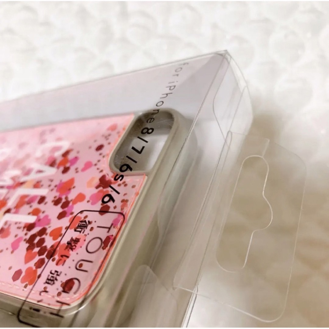 ハート スパンコール ハードケース　ピンク　スマホケース　iPhoneケース スマホ/家電/カメラのスマホアクセサリー(iPhoneケース)の商品写真