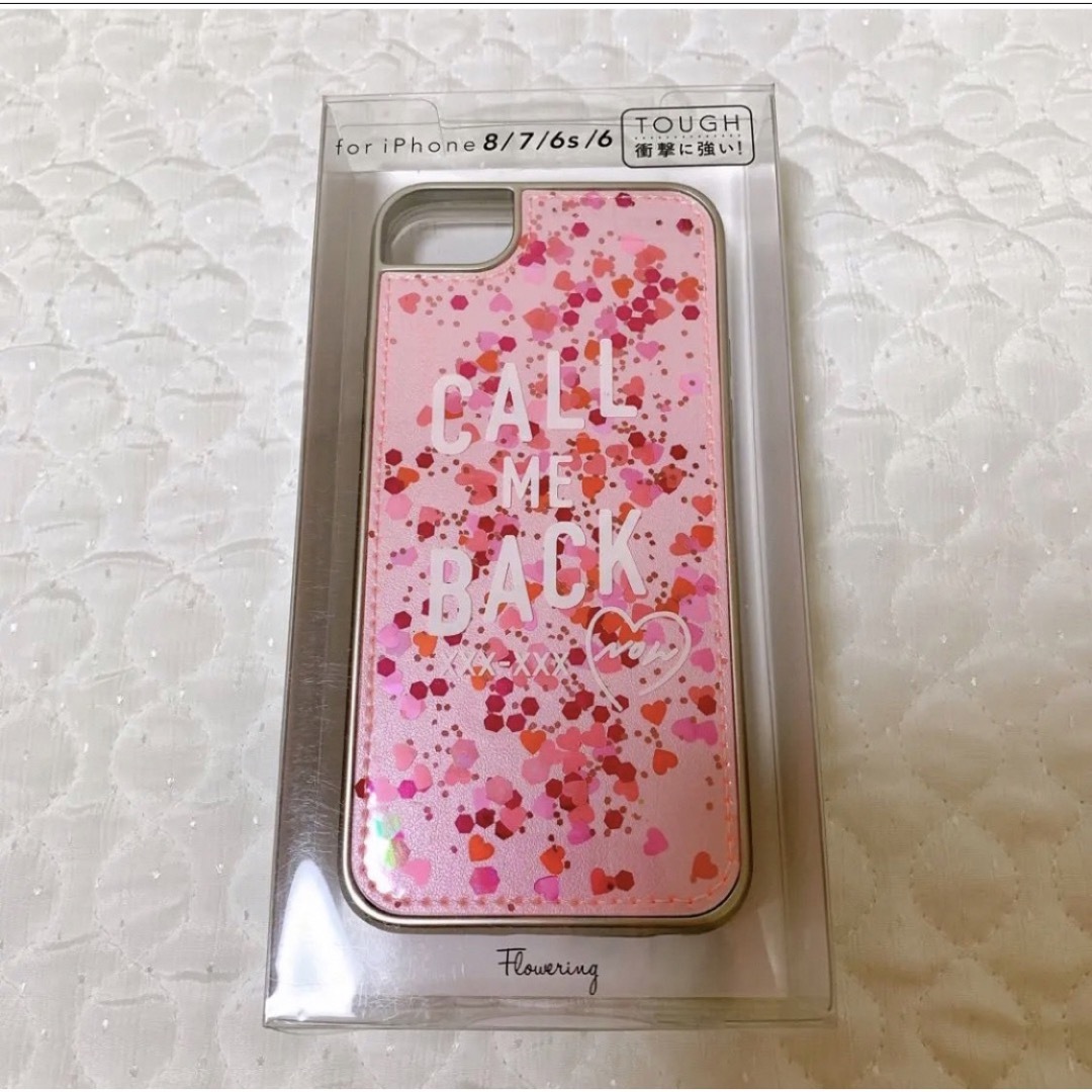 ハート スパンコール ハードケース　ピンク　スマホケース　iPhoneケース スマホ/家電/カメラのスマホアクセサリー(iPhoneケース)の商品写真