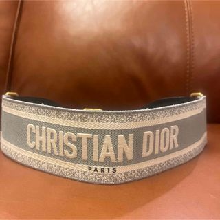 引き継ぎよろしくお願いしますDIOR ディオールロゴ　ベルト　エンブロイダリー キャンバス ネイビー