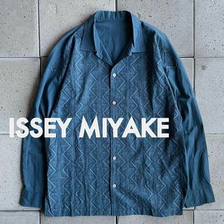 生地毛100%80‘s    ＩＳＳＥＹ　ＭＩＹＡＫＥ　変形フルオーバーシャツ　お洒落‼️