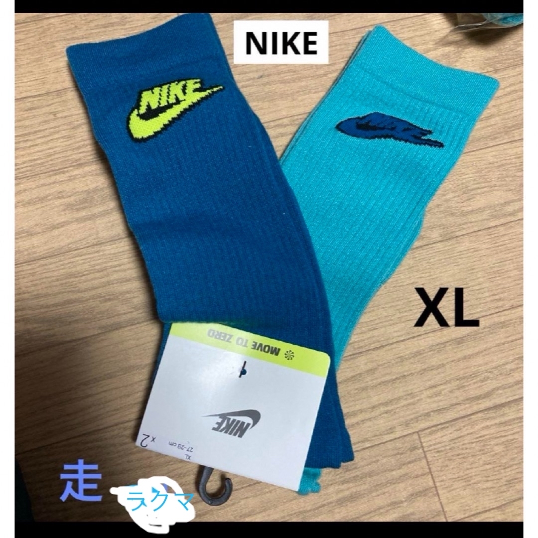 NIKE(ナイキ)のNIKE ソックス　XL 27-29 2p ブルー メンズのレッグウェア(ソックス)の商品写真