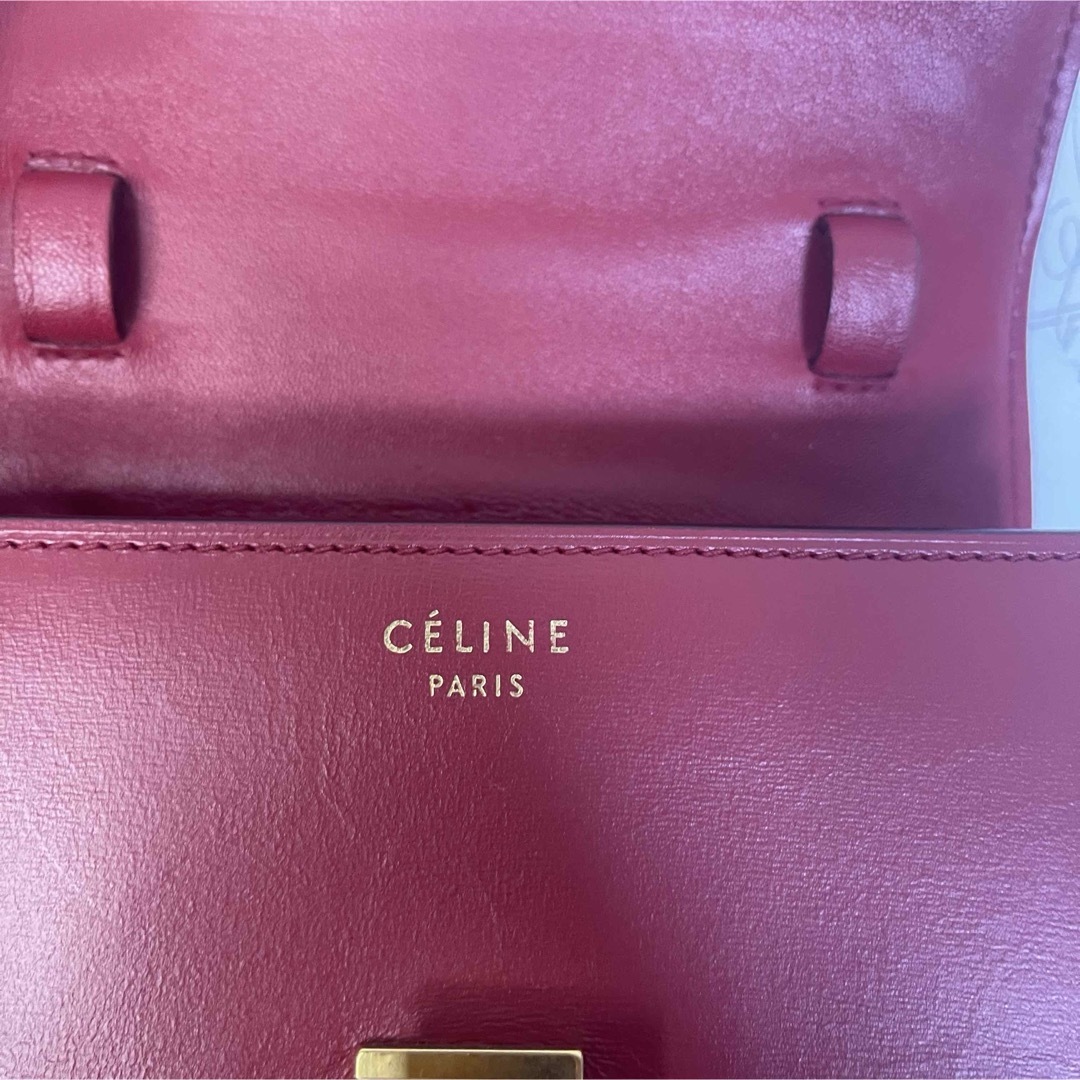 CEFINE(セフィーヌ)のCELINE セリーヌ クラシックボックス スモール  レッド レディースのバッグ(ショルダーバッグ)の商品写真