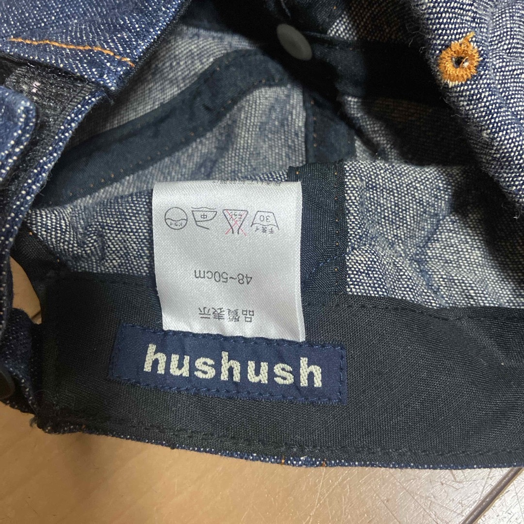 HusHush(ハッシュアッシュ)の値下げ！hushush デニム　ベビーキャップ！48〜50センチ！ キッズ/ベビー/マタニティのこども用ファッション小物(帽子)の商品写真