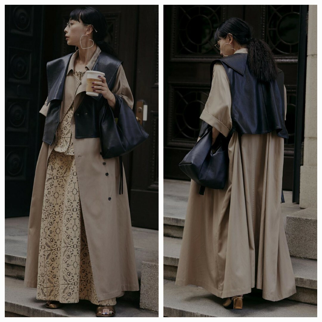 Ameri VINTAGE(アメリヴィンテージ)のAmeriVINTAGE TRENCH MULTI WAY LONG VEST レディースのジャケット/アウター(ロングコート)の商品写真