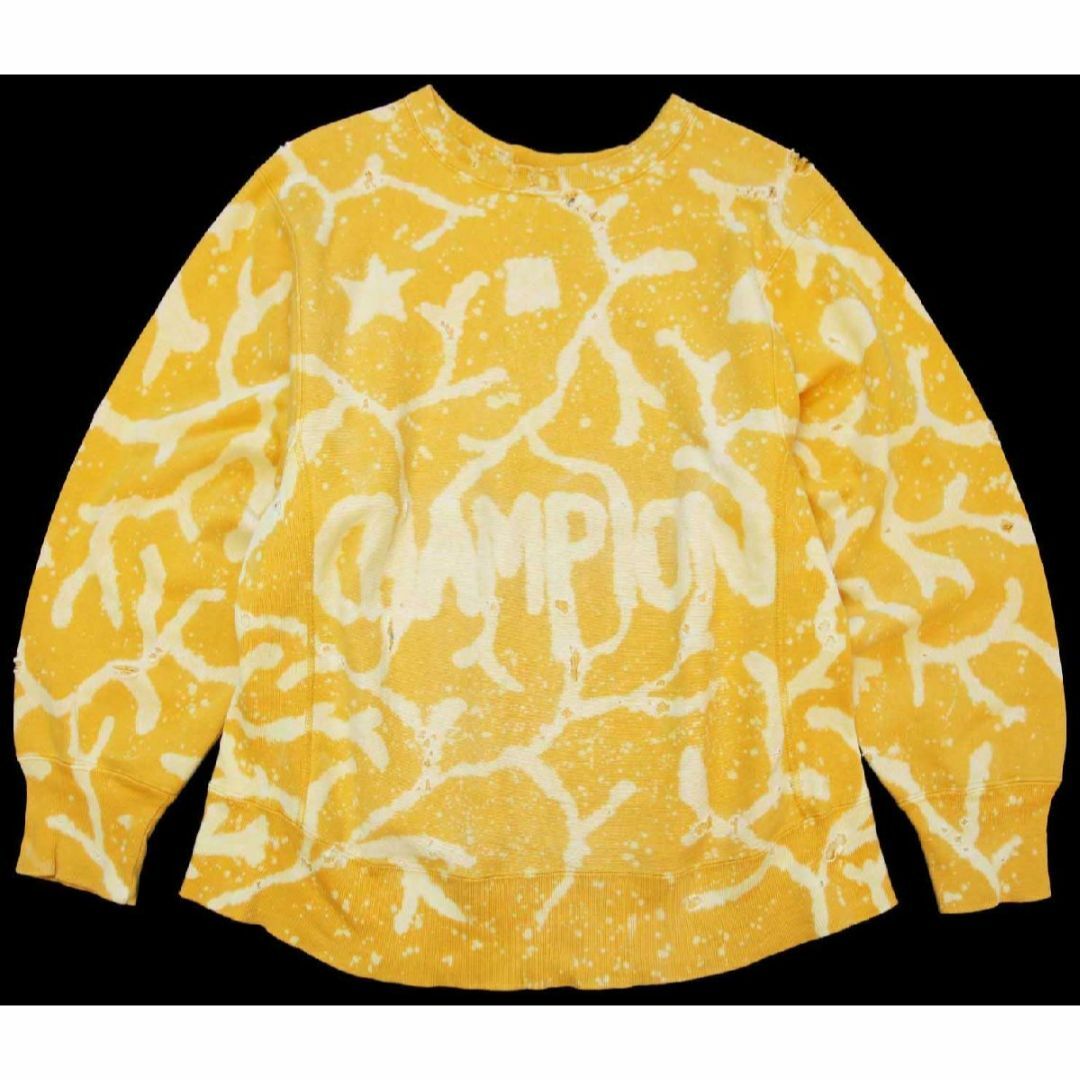 Champion - 80s USA製 Championチャンピオン 目無し ブリーチ&ダメージ