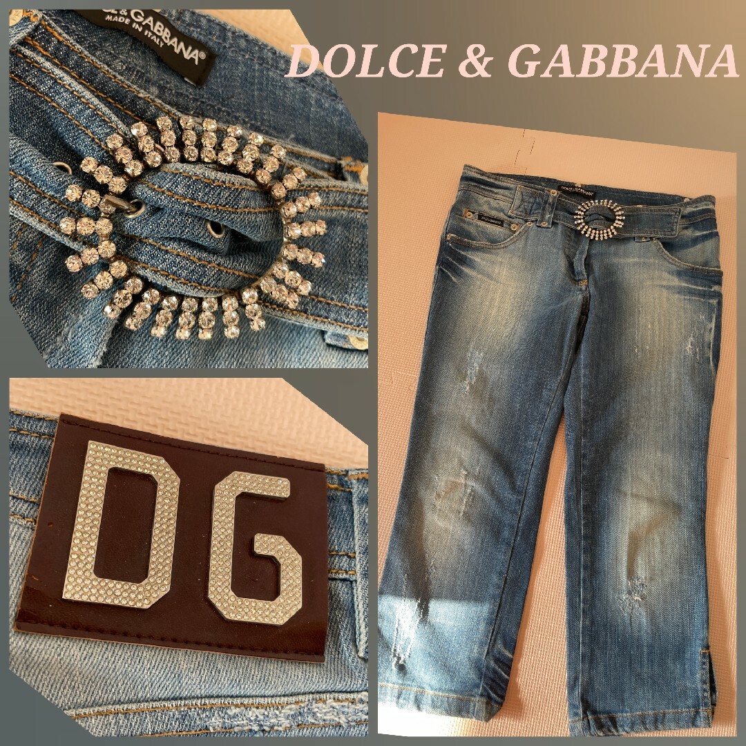 DOLCE&GABBANA デニムパンツ 七分丈 ラインストーン付き | フリマアプリ ラクマ DOLCE&GABBANA デニムパンツ 七分丈 ラインストーン付き | フリマアプリ ラクマ