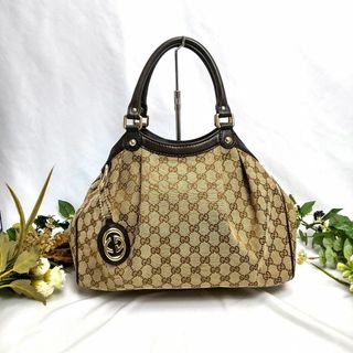 グッチ(Gucci)の★クリーニング済み★グッチ　スーキー ショルダーバッグ　GGキャンバス　ベージュ(ハンドバッグ)