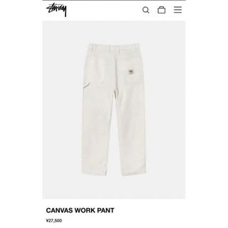 ステューシー(STUSSY)のStussy Canvas Work Pant 22AW Bone W30(ワークパンツ/カーゴパンツ)