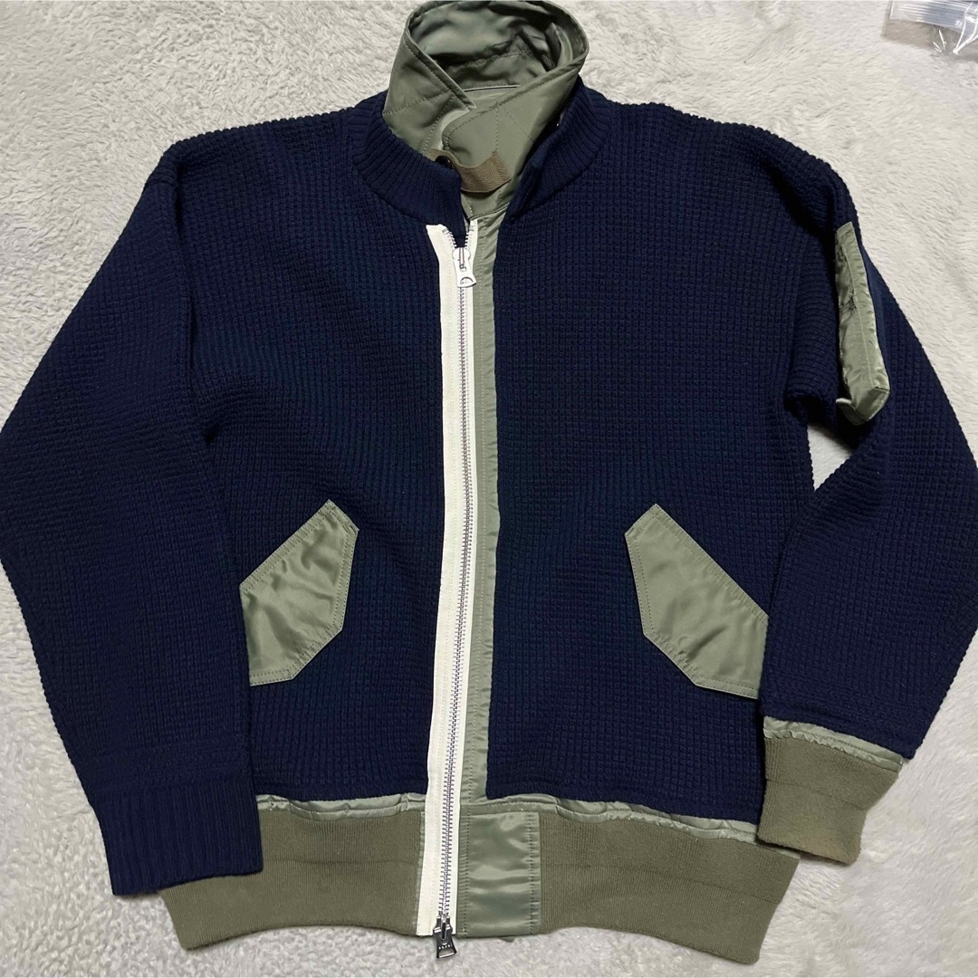 21aw Sacai Knit Blouson ニット　ブルゾン　ジャケット　3