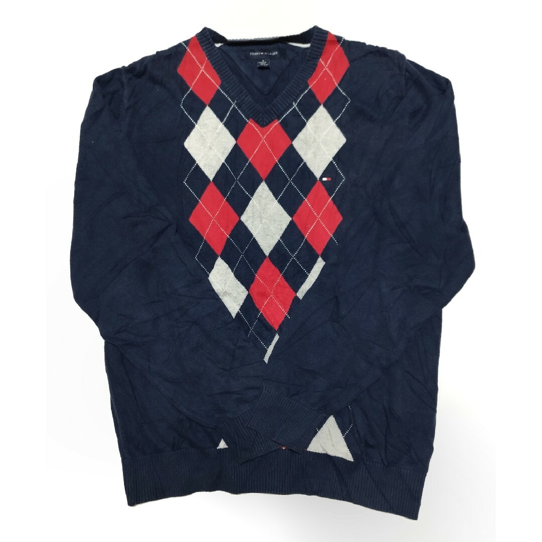 TOMMY HILFIGER(トミーヒルフィガー)の【良品】TOMMY HILFIGER(トミーヒルフィガー)メンズニット M メンズのトップス(ニット/セーター)の商品写真