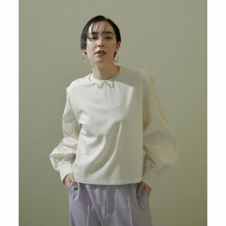 サロンアダムエロぺ(SALON adam et rope')の【ホワイト（10）】【雑誌掲載】タフタボリュームスリーブロングTシャツ(カットソー(長袖/七分))