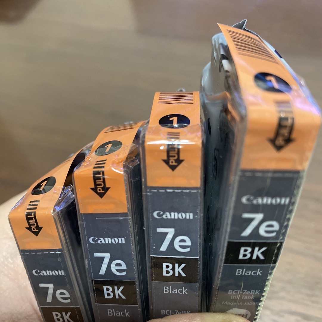 Canon(キヤノン)のCanon 7e BK BCI-7eBK インク　黒　4個セット スマホ/家電/カメラのPC/タブレット(PC周辺機器)の商品写真