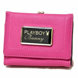 新品 PLAYBOY  コンパクトウォレット ピンク がま口 プレイボーイ