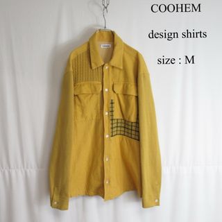 コーヘン(COOHEM)のCOOHEM ニット 切り替え デザイン シャツ M トップス 米富繊維(シャツ)